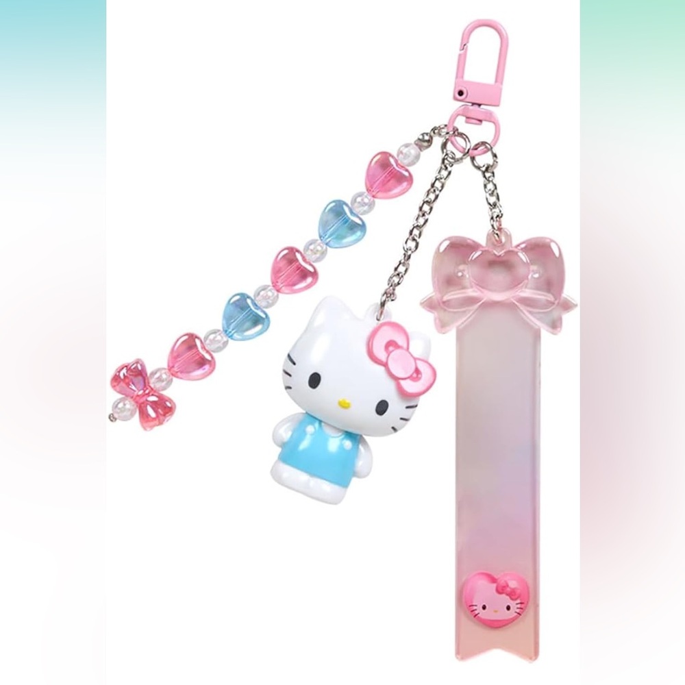 SANRIO Hello Kitty Pink and Blue Customizable Keychain / Bag Charm